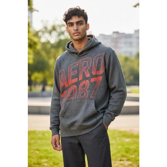 Aeropostale Other - Aeropostale 1987 Gray‎ XL Pullover Hoodie Sweatshirt